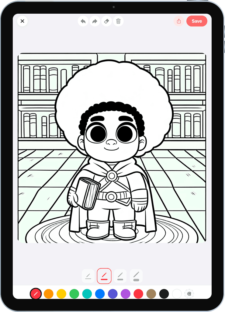 Coloring canvas with palette